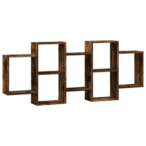vidaXL Étagère murale chêne fumé 159x18x65 cm bois d'ingénierie