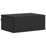 vidaXL Cabinet de chevet mural avec tiroir Noir 49 x 34 5 x 20 cm