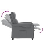 vidaXL Fauteuil inclinable Gris Similicuir