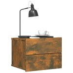 vidaXL Table de chevet Chêne fumé 40x30x30 cm Bois d'ingénierie