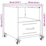 vidaXL Tables de chevet 2 Pièces rose 36x39x43 5 cm acier