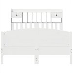 vidaXL Lit bibliothèque sans matelas blanc 140x200 cm bois pin massif