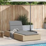 vidaXL Transat avec coussin flottant beige résine tressée