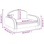 vidaXL Canapé pour enfants cappuccino 50x40x30 cm similicuir