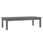vidaXL Table basse Gris 110x50x30 cm Bois massif de pin