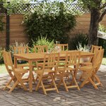 vidaXL Chaises de bistrot d'extérieur 8 Pièces Naturel 40 x 42 x 85 cm