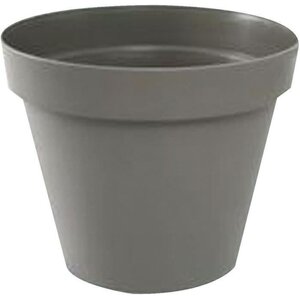Pot de fleur rond Toscane Ø 30 x Hauteur 26 cm - 10 L - Taupe