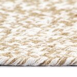vidaXL Tapis fait à la main Jute Blanc et marron 210 cm