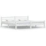 vidaXL Cadre de lit Blanc Bois de pin massif 200x200 cm