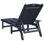 vidaXL Transats 2 Pièces Bleu Marine 162 x 53 x 98 5 cm en HDPE