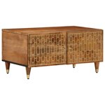 vidaXL Table basse 80x50x40 cm bois de manguier massif