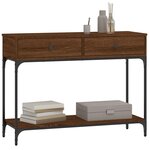 vidaXL Table console chêne marron 100x34 5x75 cm bois d'ingénierie