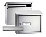 Pack Bouche d'entrée + Boîte aux lettre en acier inoxydable  V4087  Fente 32 5 x 3 cm