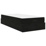 vidaXL Cadre de lit avec matelas avec matelas 2 Pièces Noir Velours
