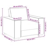 vidaXL Canapé Fauteuil Gris Nuage 100x78x84 cm Tissu