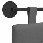 vidaXL Tête de lit suspendue Gris foncé tissu