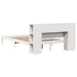 vidaXL Lit bibliothèque sans matelas blanc 120x190 cm bois pin massif