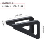 Equerres noir mat ral 9005m