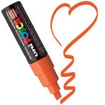 Marqueur posca orange foncé pc8k pointe large biseautée