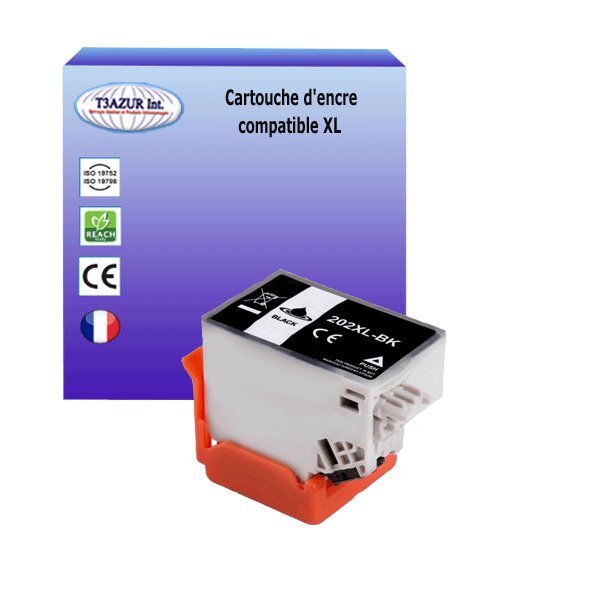 Cartouche compatible pour epson t02g1 / t02e1 (202xl) noire - t3azur