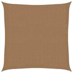 vidaXL Voile d'ombrage 160 g/m² Taupe 3x3 m PEHD