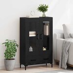 vidaXL Haut Armoire Chêne noir 69 5 x 31 x 115 cm Bois d'ingénierie