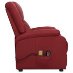 vidaXL Fauteuil de massage Rouge bordeaux Similicuir