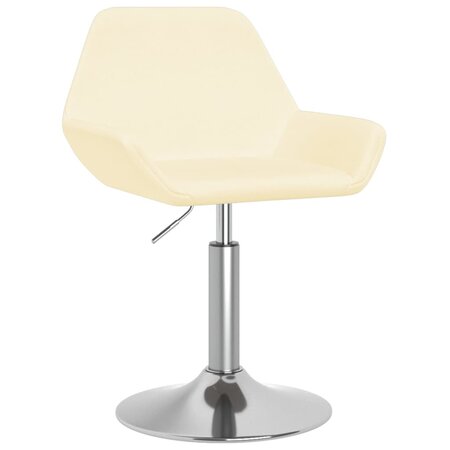 vidaXL Chaise pivotante de salle à manger Crème Tissu