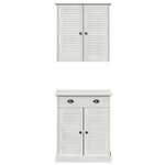 vidaXL Ensemble de mobilier de salle de bain VIGO 2 Pièces Marron
