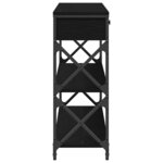 vidaXL Table Console avec tiroir Chêne noir 100 x 28 x 75 cm