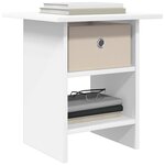 vidaXL Table de chevet 2 Pièces Blanc 41 x 40 x 45 cm Bois d'ingénierie