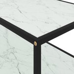 vidaXL Table basse Blanc 100x50x35 cm Verre trempé