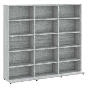 vidaXL Armoire à CD Sonoma gris 100x23x89 5 cm Bois d'ingénierie