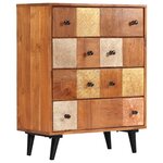 vidaXL Commode à tiroirs 60x30x75 cm Bois d'acacia massif