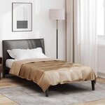 vidaXL Duvet d'été simple Doré 155 x 220 cm Satin et Microfibre