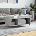 vidaXL Table basse Sonoma gris 90x50x36 5 cm Bois d'ingénierie