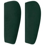 vidaXL Tête de lit avec oreilles Vert foncé 163x23x78/88 cm Velours