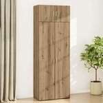 vidaXL Armoire de rangement 3 Pièces Chêne artisanal