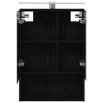 vidaXL Armoire Miroir de Salle de Bain Chêne noir 50 x 14 5 x 70 cm