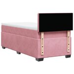 vidaXL Sommier à lattes de lit avec matelas Rose 100x200 cm Velours