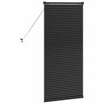 vidaXL Store de Fenêtre avec des rideaux Noir Aluminium