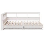 vidaXL Lit bibliothèque sans matelas blanc 120x200 cm bois pin massif