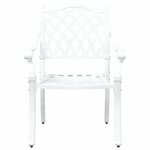 vidaXL Chaise de jardin 2 Pièces Blanc 55 x 56 5 x 91cm Aluminium