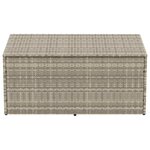 vidaXL Boîte de rangement de jardin gris clair 110x50x58 cm rotin