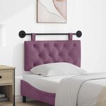 vidaXL Tête de lit suspendue Avec lumière LED Pourpre Velours