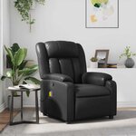vidaXL Fauteuil de massage inclinable Noir Similicuir