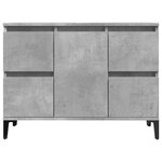 vidaXL Ensemble de meubles de salle de bain 3 Pièces gris béton