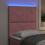 vidaXL Tête de Lit LED avec des lumières à LED Rose 80 cm Velours