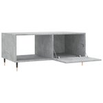 vidaXL Table basse gris béton 90x50x40 cm bois d'ingénierie