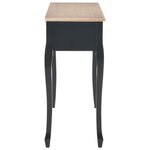 vidaXL Table de console et coiffeuse avec 3 tiroirs Noir